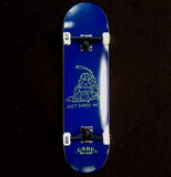 Cade's Boards Shred Snake Blue "99" Complete Skateboard 8.2