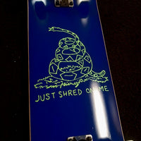 Cade's Boards Shred Snake Blue "99" Complete Skateboard 8.2