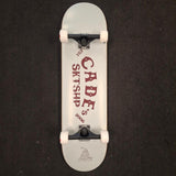 Cade's Boards CBGB Lt. Grey/Maroon "99" Complete Skateboard 8.3