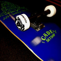 Cade's Boards Shred Snake Blue "99" Complete Skateboard 8.1