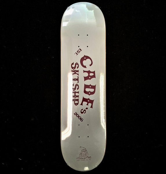 Cade's Boards CBGB Lt. Grey/Maroon Shop Deck